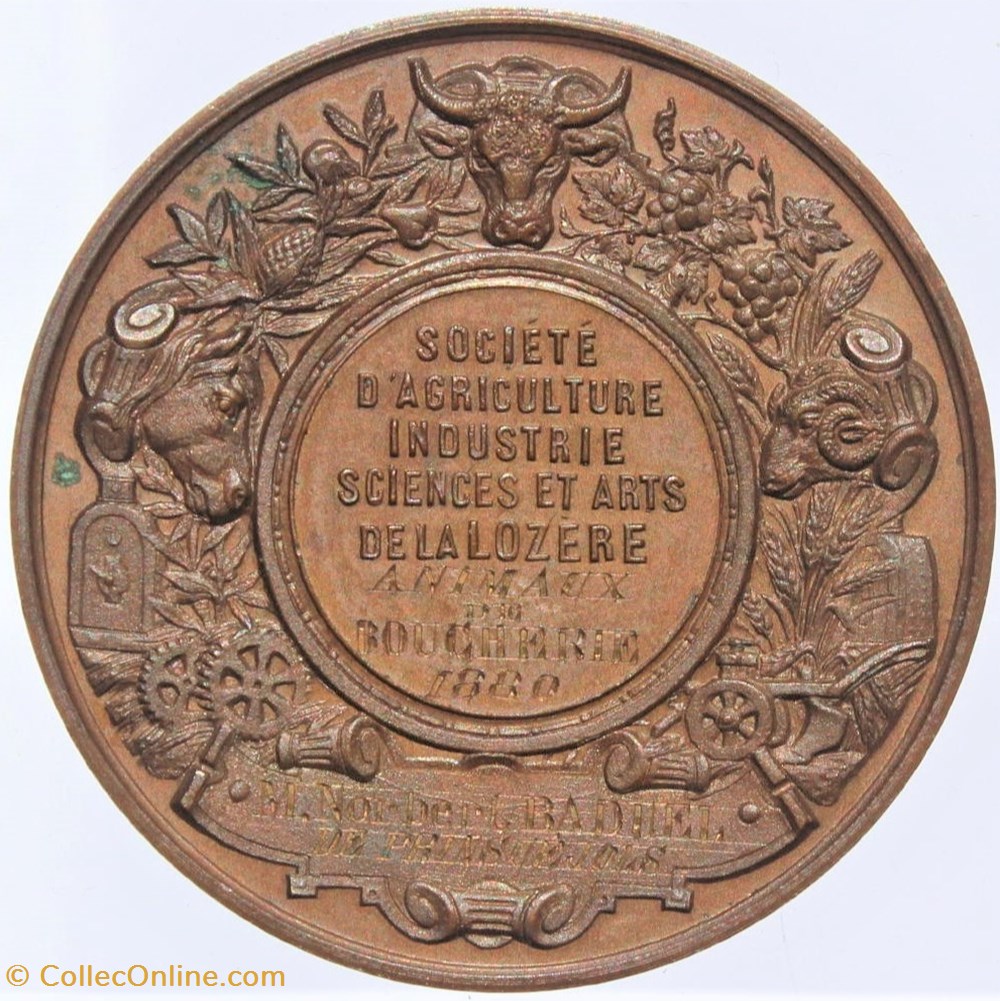 medailles france 1880 animaux de boucherie