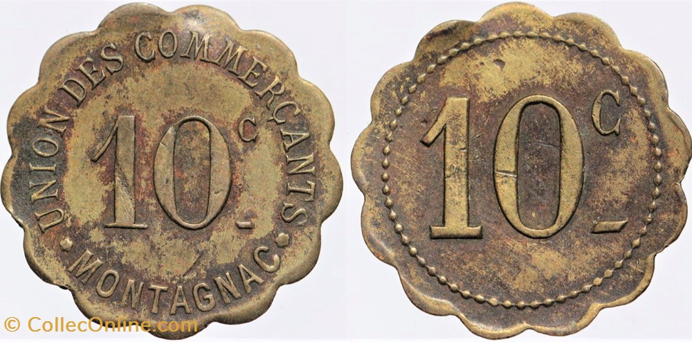 34 - Montagnac - 10 centimes monnaies monde france 34 montagnac 10 centimes