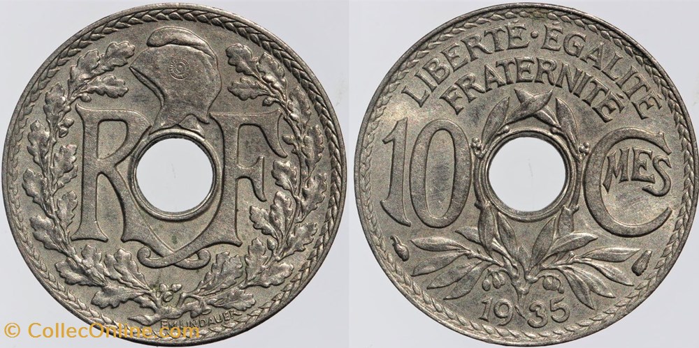 F-138 - Lindauer - 10 c. - 1935 monnaies monde france f 138 lindauer 10 c 1935