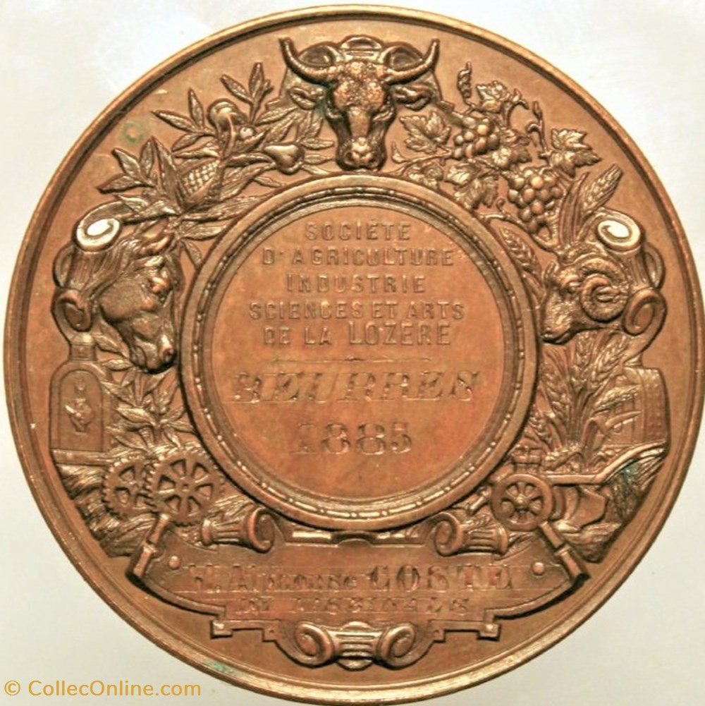 1885 - Beurres 3 medailles france 1885 beurres