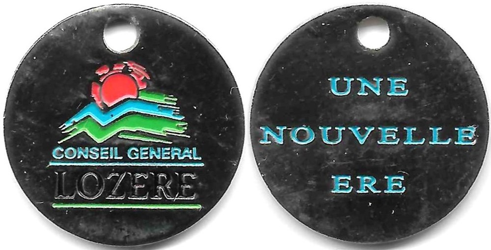 48 - Lozère. Jeton de caddie monnaies paranumismatique jetons poids 48 lozere jeton de caddie