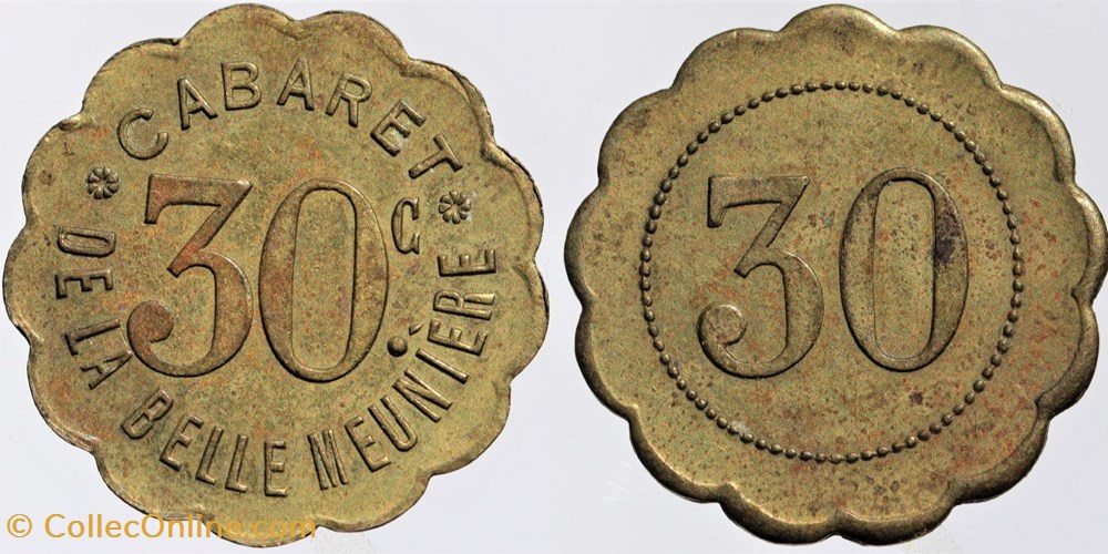 monnaies monde france 75 paris cabaret 30 centimes