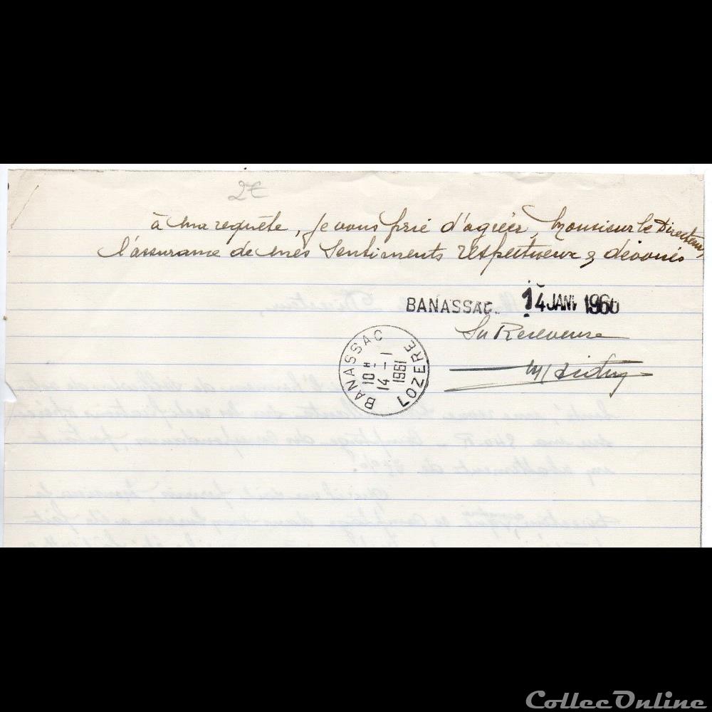 1961 - Cachets type A7 sur courrier 3 marque postale europe france 1961 cachets type a7 sur courrier