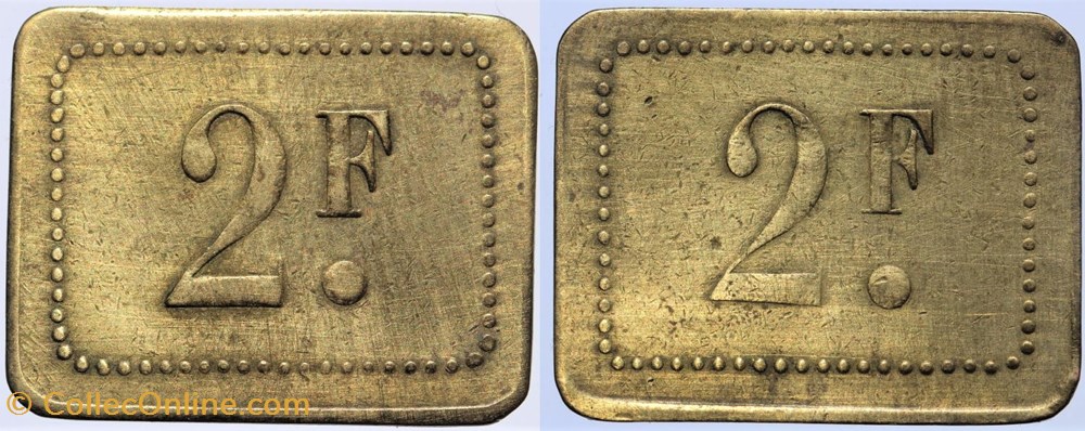 monnaies paranumismatique jetons poids jeton de 2 francs