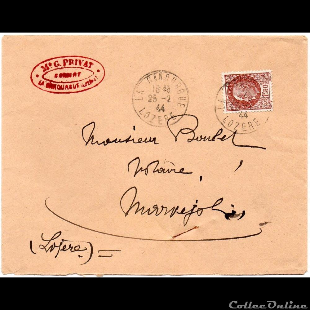 marque postale europe france 1944 cachets type a4