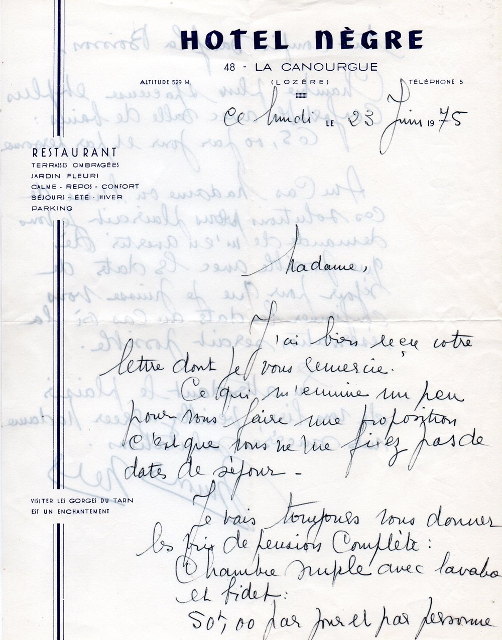 documents anciens factures commerciaux negre 1975