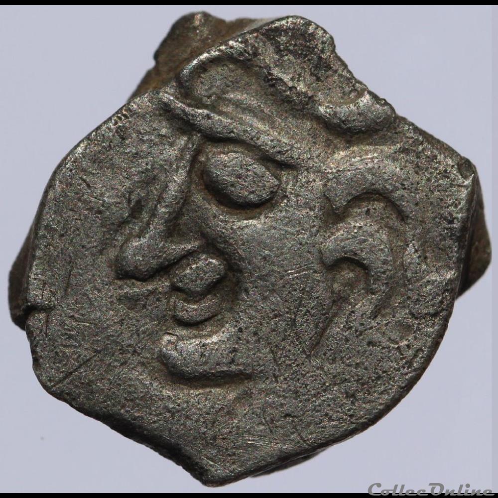 CL série 8.5 - Drachme au cheval et au fleuron monnaie antique gauloise cl serie 8 5 drachme au cheval et au fleuron