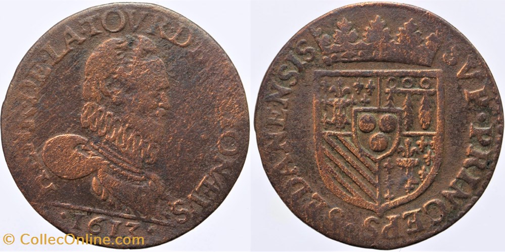 monnaies france feodales ardennes bouillon henri liard 1613