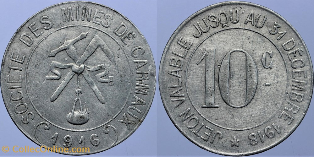 81 - Carmaux - 10 centimes monnaies monde france 81 carmaux 10 centimes