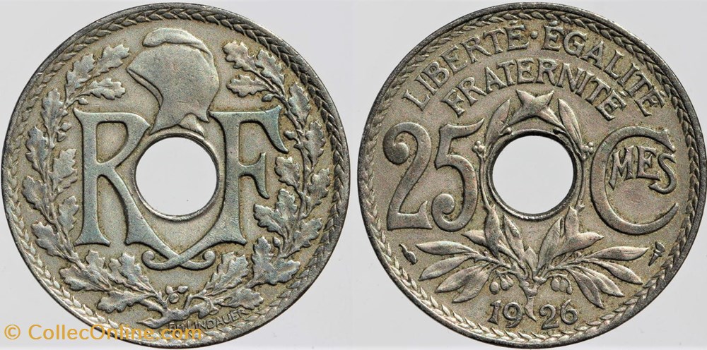 F-171 - Lindauer - 25 c. - 1926 monnaies monde france f 171 lindauer 25 c 1926