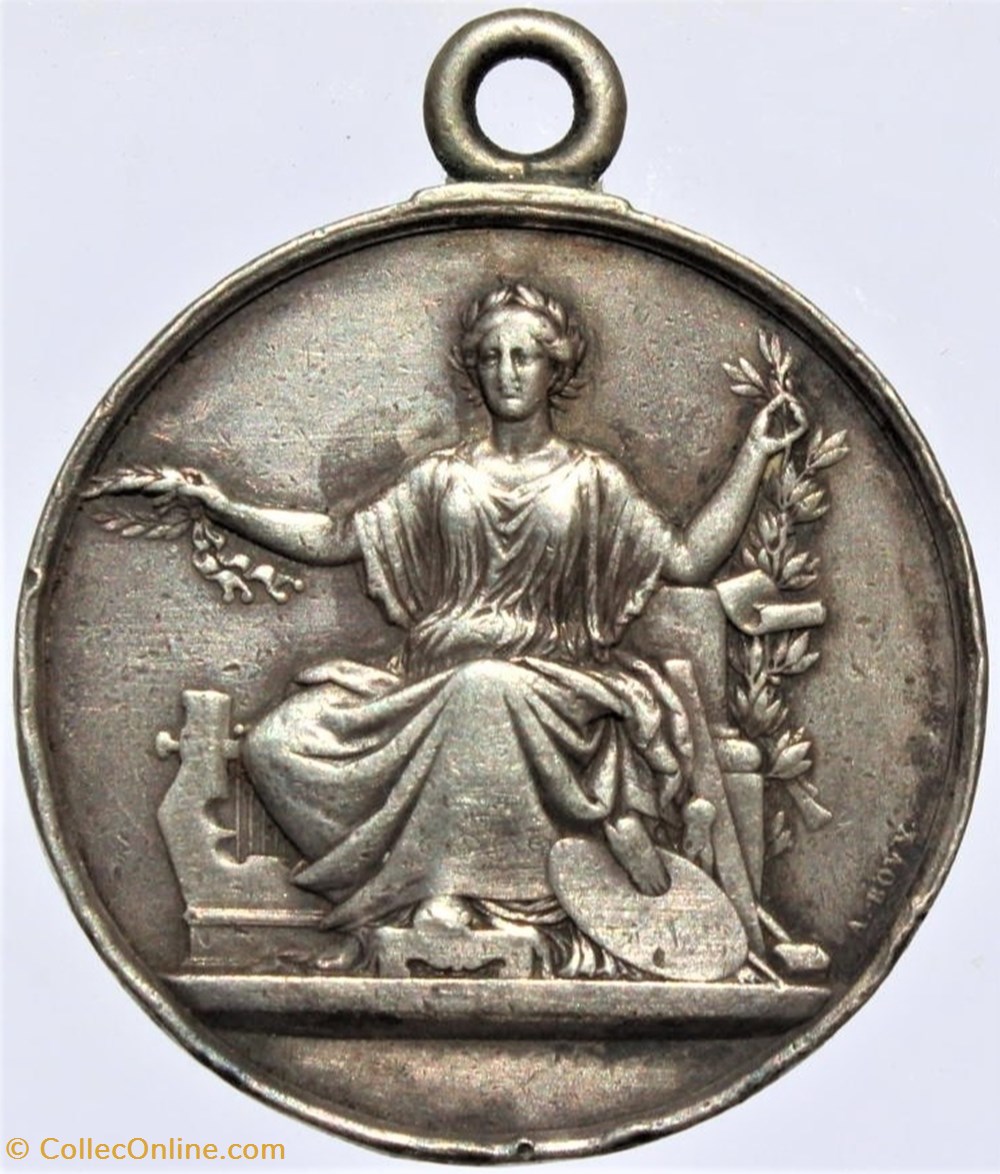 1859 - Récompense d'auteur 2 medailles france 1859 recompense auteur