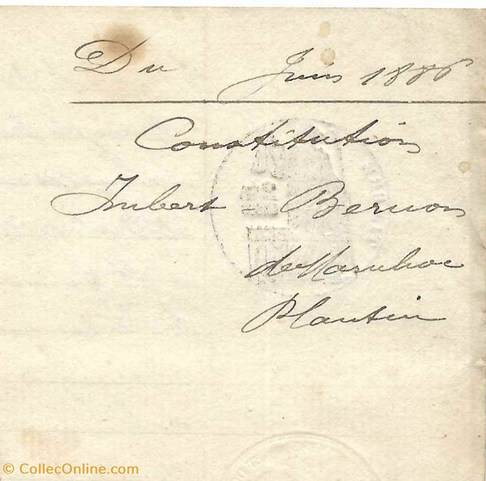 documents anciens autres 1886 constitution