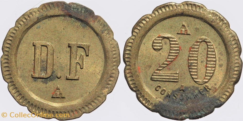 monnaies monde france jeton a consommer 20 centimes