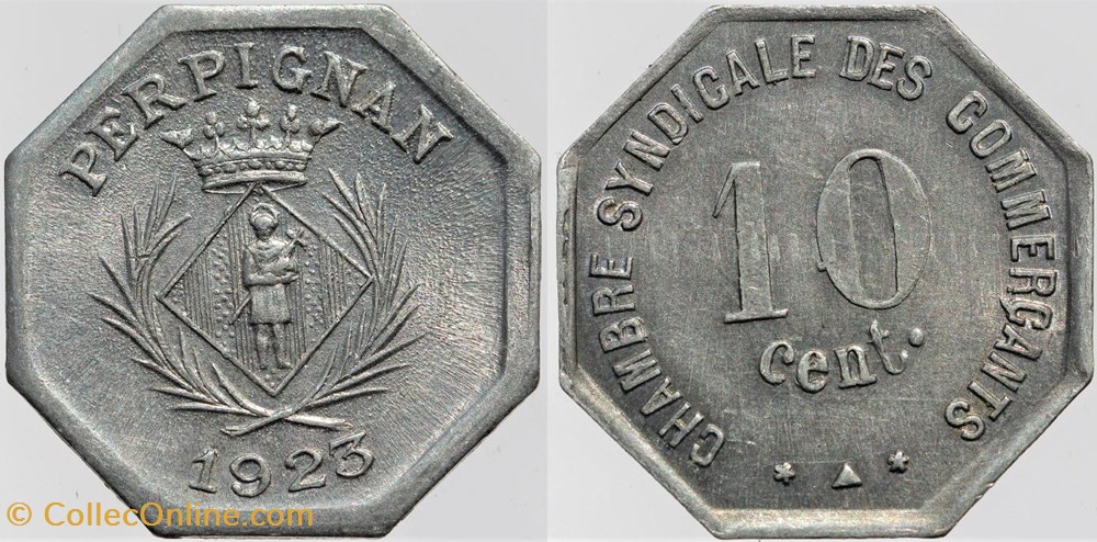 66 - Perpignan - C.S.C., 1923 monnaies monde france 66 perpignan c s c 1923