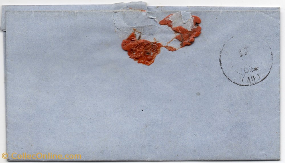 1863 - Cachet type 15 + P.C. 602 + B.R. H documents anciens marques postales europe 1863 cachet type 15 p c 602 b r h