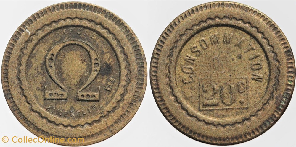 Jeton à consommer - 20 centimes monnaies monde france jeton a consommer 20 centimes