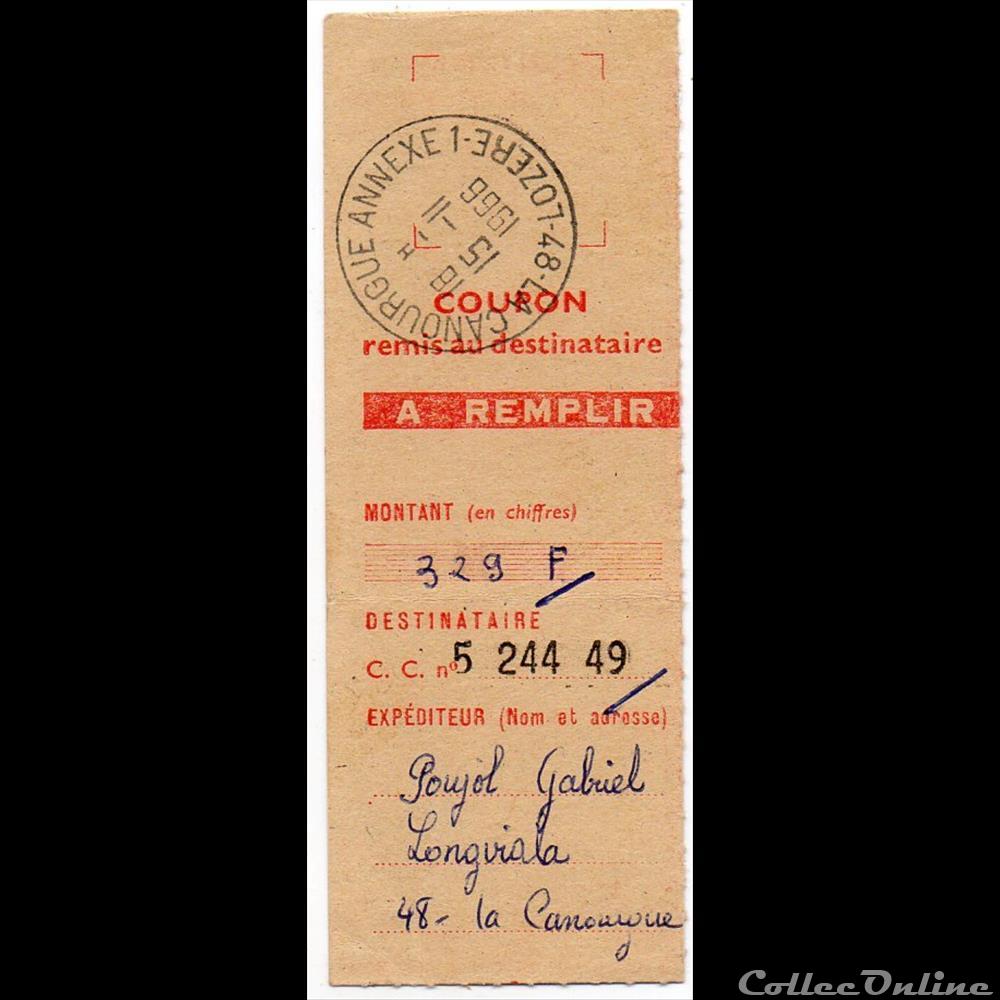 1966 - La Canourgue annexe 1 (Banassac) marque postale europe france 1966 la canourgue annexe 1 banassac
