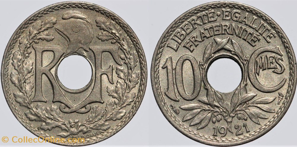F-138 - Lindauer - 10 c. - 1921 monnaies monde france f 138 lindauer 10 c 1921