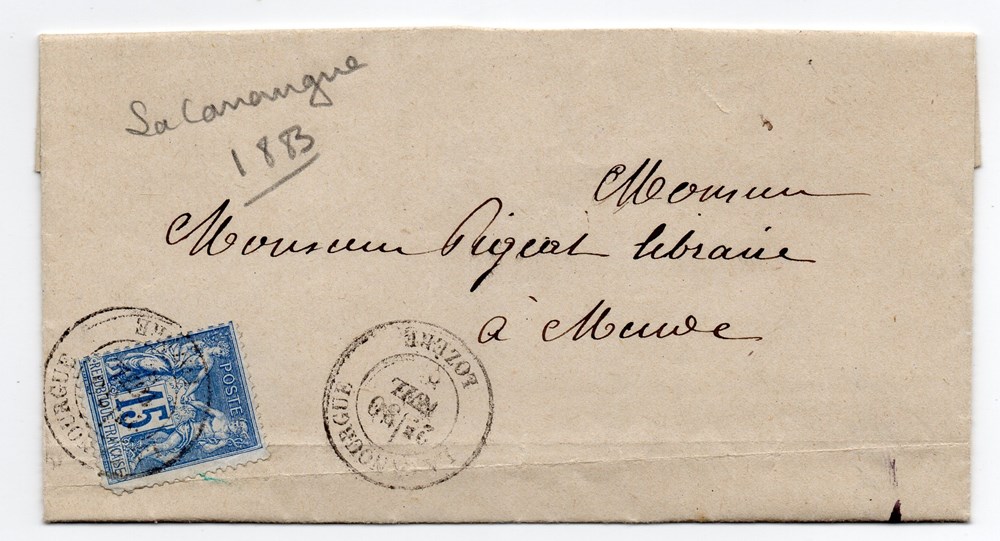 1883 - Cachets type 18 documents anciens marques postales europe 1883 cachets type 18