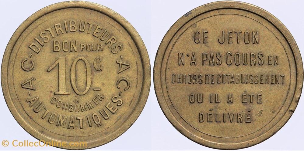 monnaies monde france jeton a consommer 10 centimes