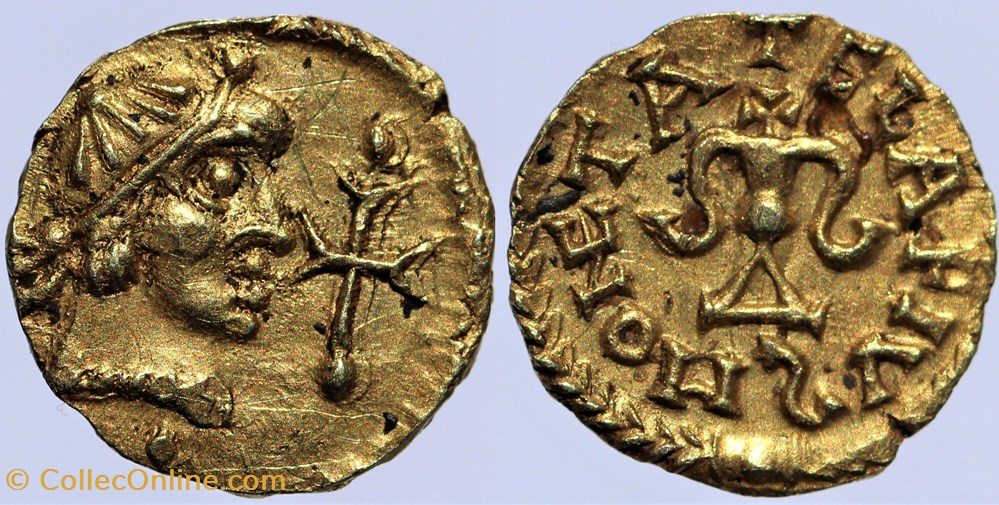 Banassac, type pour Elafius monnaies europe medievale royaumes francs banassac type pour elafius