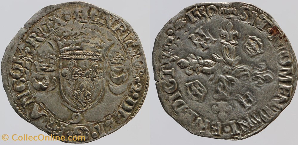monnaies europe medievale france royales dy 0997 henri ii douzain 1550 rennes