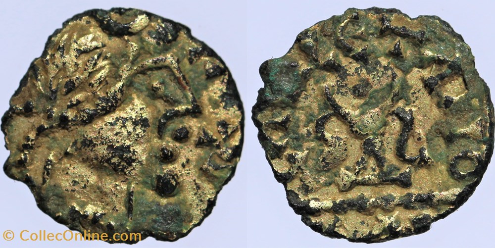 monnaies europe medievale royaumes francs banassac serie sigebertine a la tete et aux croix