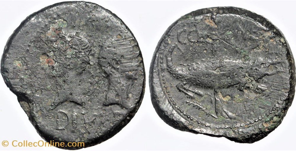 Nîmes - As COL NEM, lourd. monnaies antiques av jc ap romaines republicaines imperiales nimes as col nem lourd