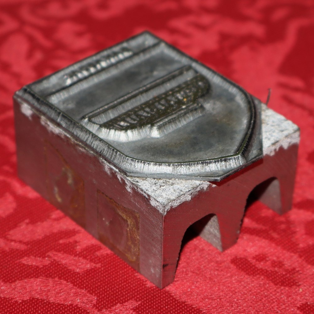 Banassac - Plaque d'imprimerie documents anciens materiel et accessoires banassac plaque imprimerie