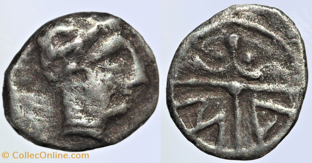 Neronken - Obole MA/bucrane monnaies antiques av jc ap celtes neronken obole ma bucrane