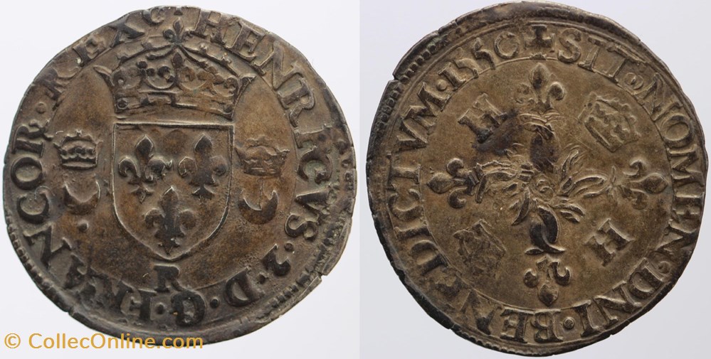 monnaies europe medievale france royales dy 0997 henri ii douzain 1550 villeneuve