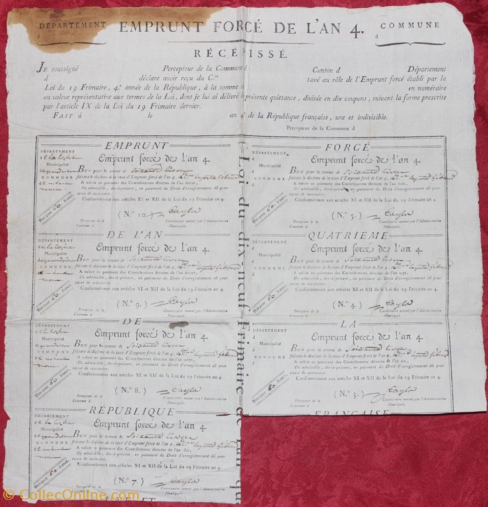 billets europe france bon pour 60 francs grandrieu lozere
