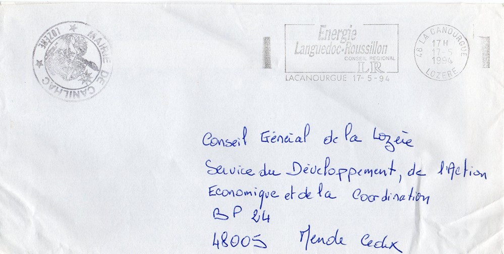 Mairie - Canilhac (1994) documents anciens factures commerciaux mairie canilhac 1994