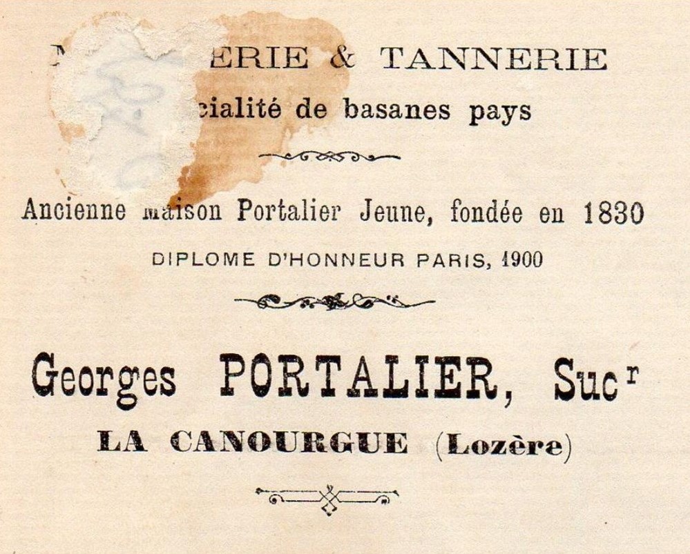 Portalier Georges (1923) documents anciens factures commerciaux portalier georges 1923