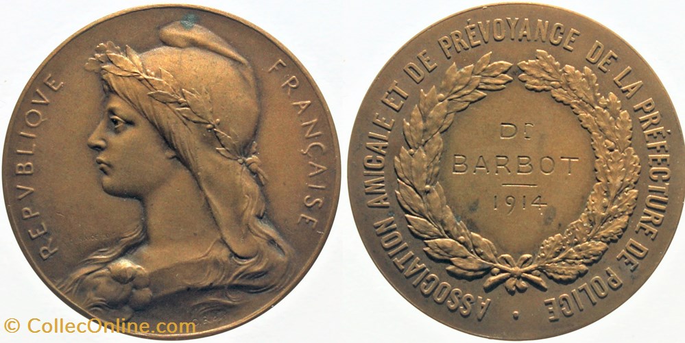 1914 - Récompense Dr. Barbot medailles france 1914 recompense dr barbot
