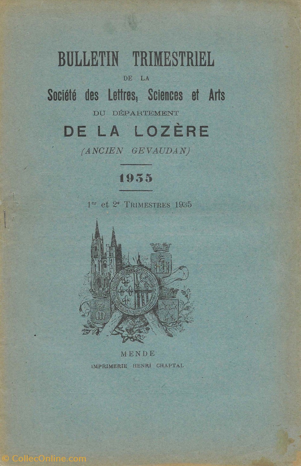 livres bd revues 1935 bulletin de la societe des lettres de la lozere