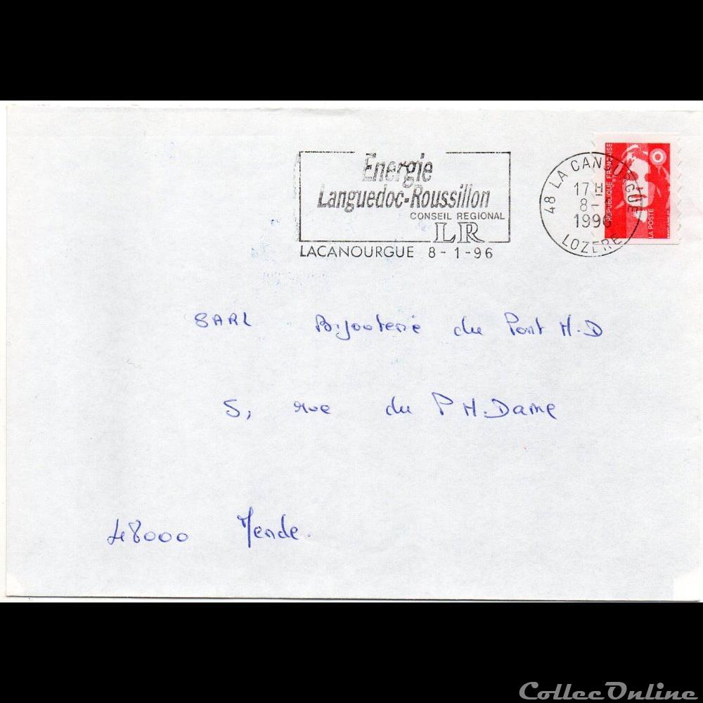 1996 - La Canourgue / Energie Languedoc-Roussillon marque postale europe france 1996 la canourgue energie languedoc roussillon
