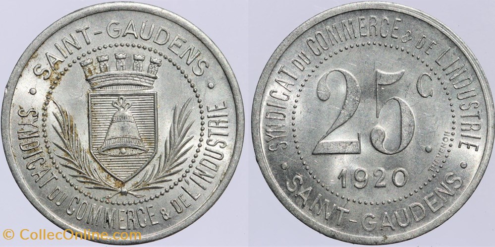 31 - St Gaudens - 25 cent. monnaies monde france 31 st gaudens 25 cent