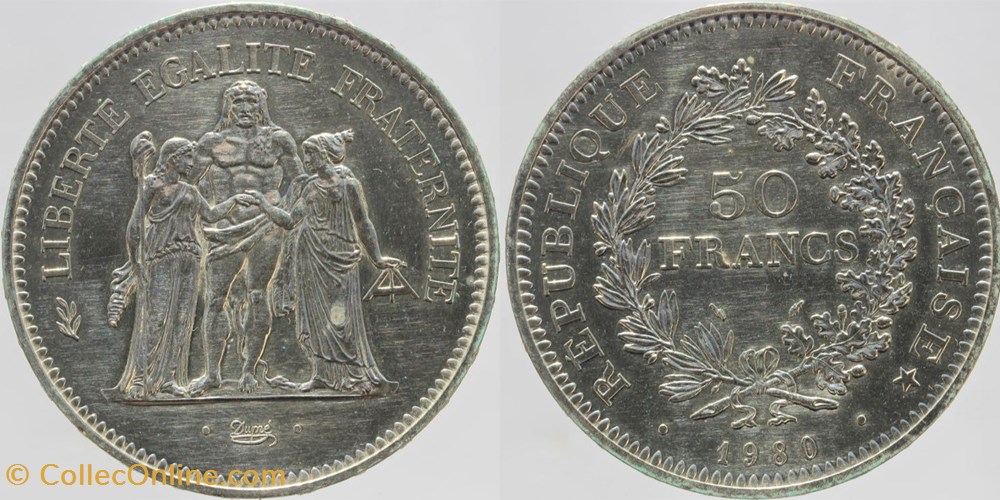 F-427 - Dupré - 50 fr. - 1980 monnaies monde france f 427 dupre 50 fr 1980