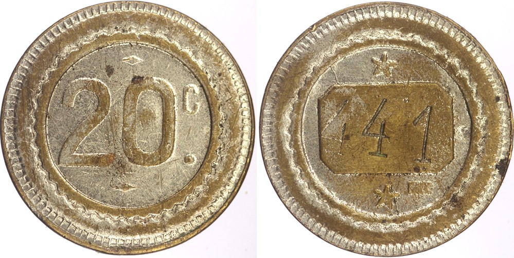 Jeton à consommer - 20 centimes monnaies monde france jeton a consommer 20 centimes