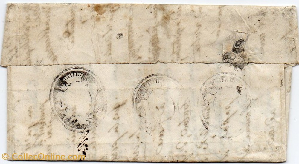 documents anciens marques postales europe 1840 cachet type 12
