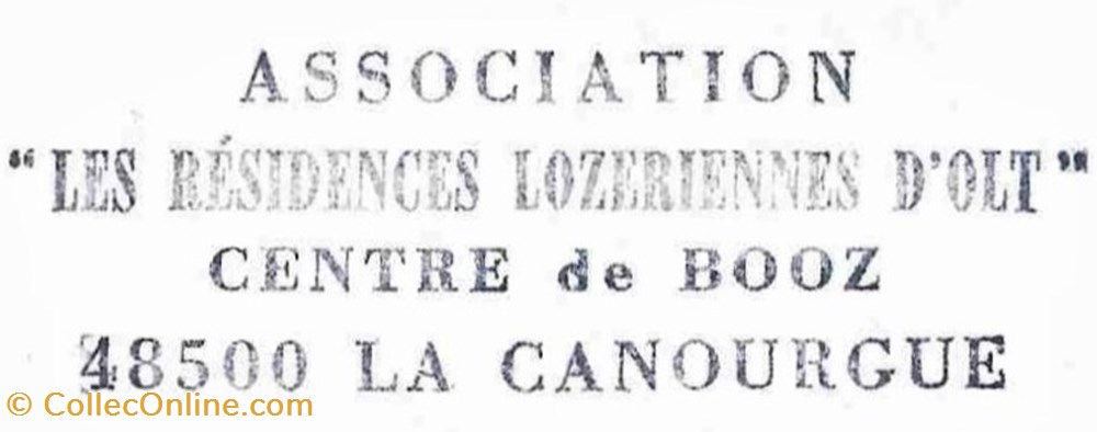 documents anciens factures commerciaux booz les residences lozeriennes olt 1986