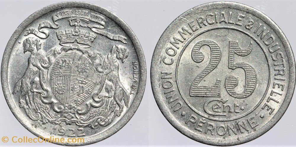 80 - Péronne - 25 centimes monnaies monde france 80 peronne 25 centimes