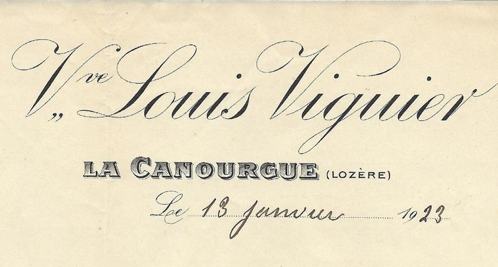 documents anciens factures commerciaux viguier louis veuve 1923