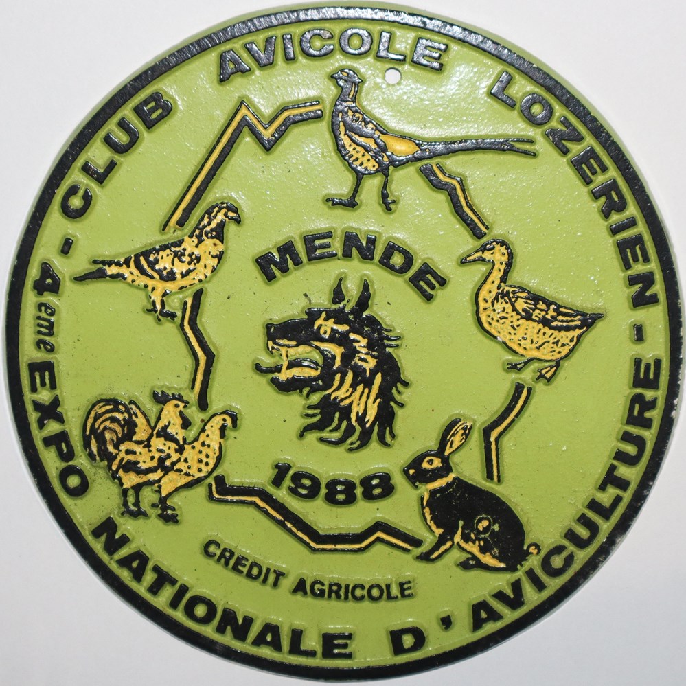 medailles france 1988 club avicole lozerien