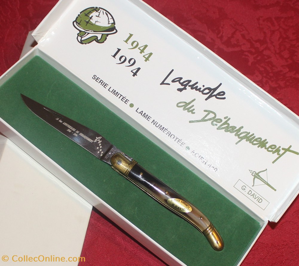 Laguiole du cinquantenaire du Débarquement 4 couteaux regionaux laguiole du cinquantenaire du debarquement