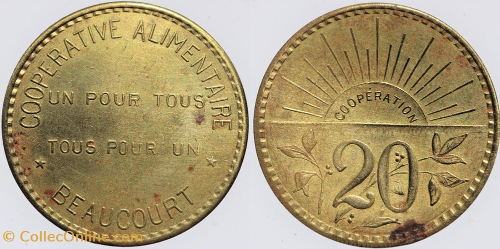 90 - Beaucourt - 20 centimes monnaies monde france 90 beaucourt 20 centimes