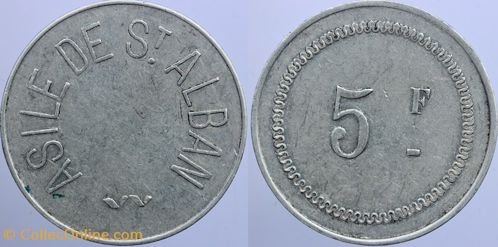 48 - St Alban - 5 francs monnaies monde france 48 st alban 5 francs