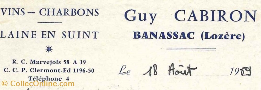 Cabiron Guy (1959) vieux papiers factures documents commerciaux cabiron guy 1959
