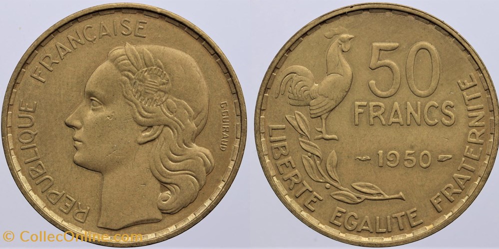 F-425 - Guiraud - 50 fr. - 1950 monnaies monde france f 425 guiraud 50 fr 1950